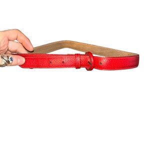 Carlos Sanchez Vintage RED leather belt Small 28 inches total